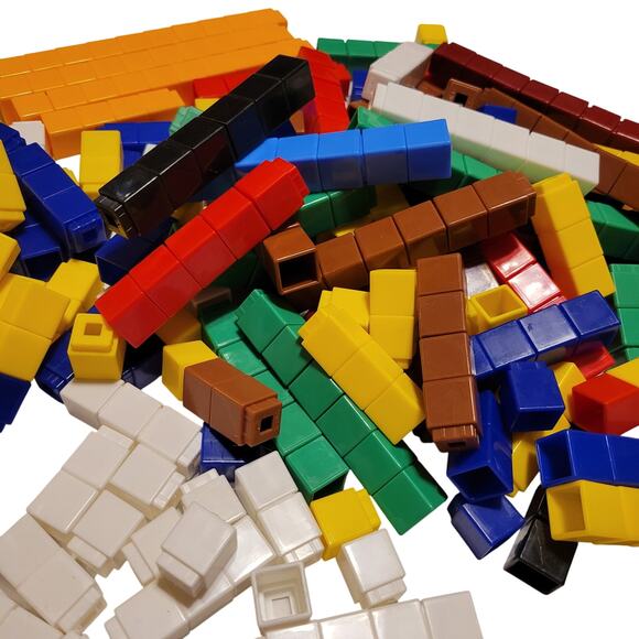 420 Interlocking Snap Cubes 1" Math Manipulatives Multicolor Homeschool Teacher - Picture 9 of 16
